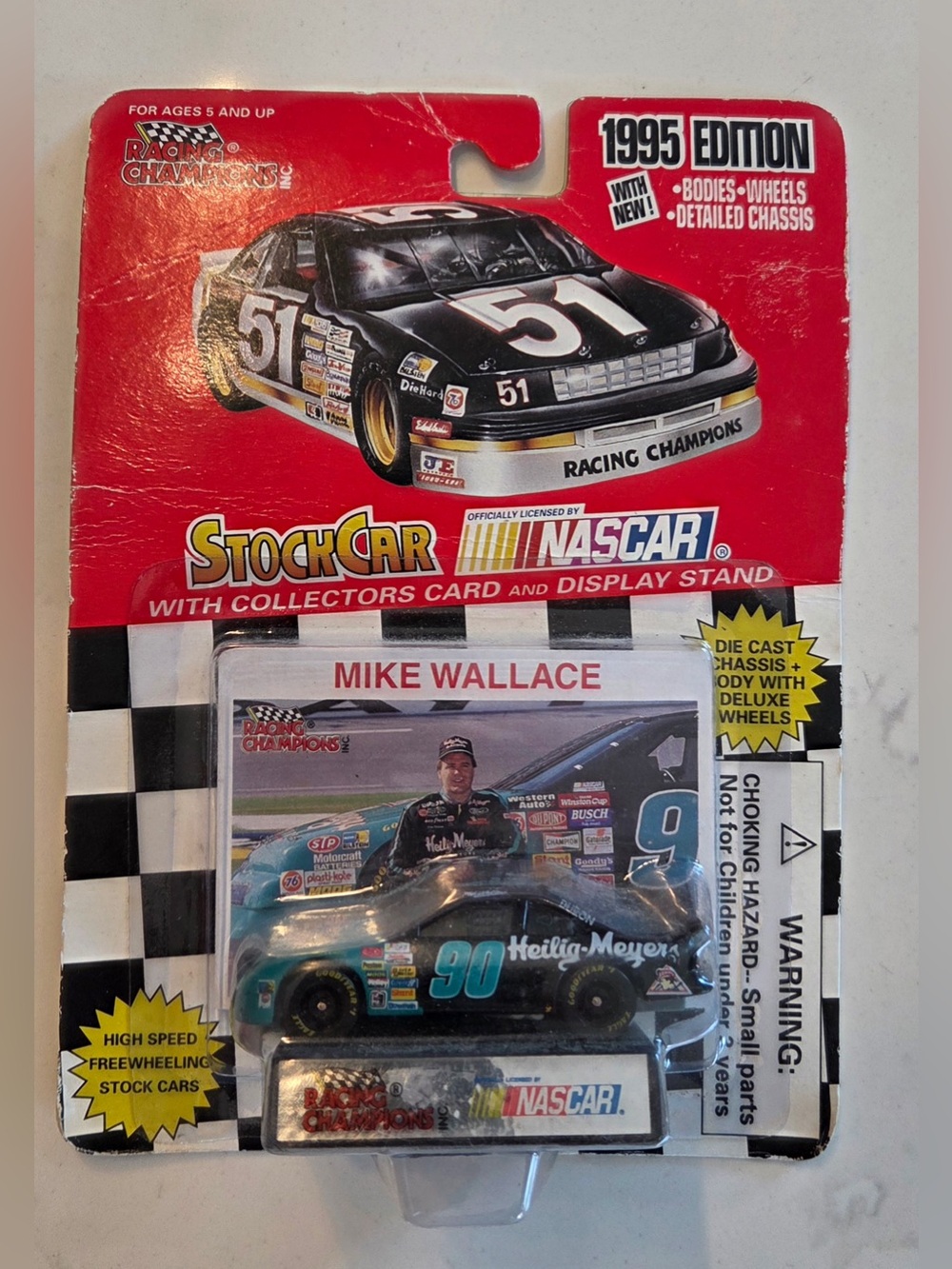 1995 Mike Wallace #90 Heilig-Meyers 1:64 Die Cast Car